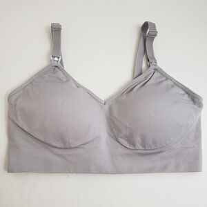 Small Auden Gray Seamless Lightly Lined Nursing Bra